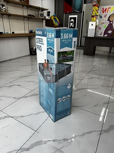 конный: Bestway Steel Pro — каркасный прямоугольный бассейн для дачи и двора — 2