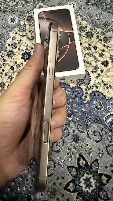 iphone 10plus: IPhone 16 Pro Max, Б/у, 256 ГБ, Desert Titanium, Зарядное устройство, Защитное стекло, Чехол, 92 % — 4