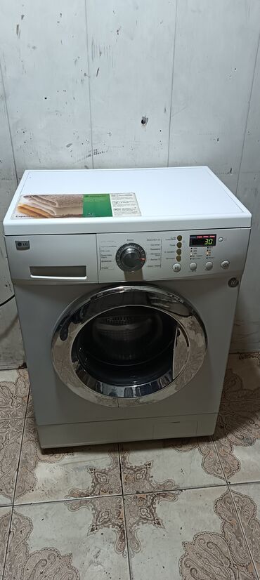 Стиральная машина LG, 6 кг, Б/у, Автоматические, Есть сушка, Платная доставка