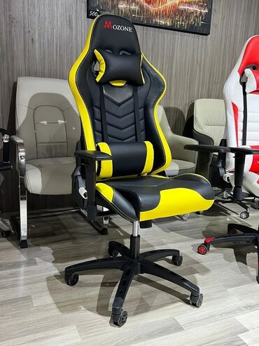Ofis və oyun kresloları: Yeni, Təkərli, Qolları tənzimlənir, Dəri