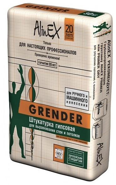 Штукатурка Alinex, Гипсовая, Ручного нанесения, Универсальная