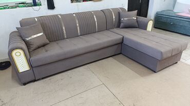 мягкие мебель: Угловой диван, цвет - Коричневый