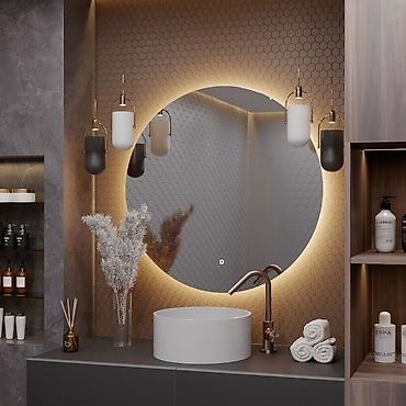 зеркальный комод: Зеркало для ванной с контурной LED‑подсветкой - Формы: овальное — 4