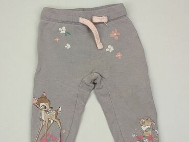 spodenki dresowe szare: Sweatpants, Disney, 9-12 months, condition - Good