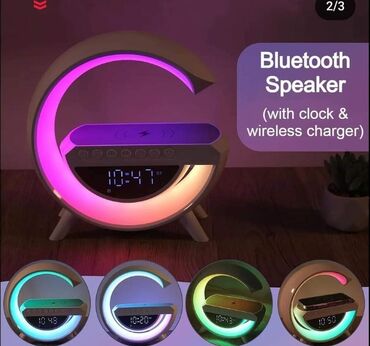 Zvučnici i stereo sistemi: Bluethoth zvucnik,punjac,sat i dekorativno svetlo .Odlican model
