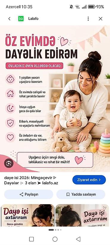 сиделка баку: Daye ishi axtariram oz evimde baxmaq wertiyle — 1