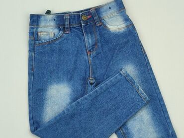 czarne jeansy rurki: Jeans, 5-6 years, 110/116, condition - Perfect