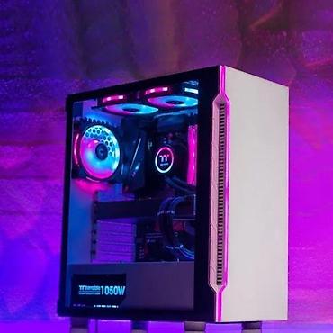 samovar cena: PC kućište – mid‑tower, belo sa bočnom kaljenim staklom i RGB linijom — 3