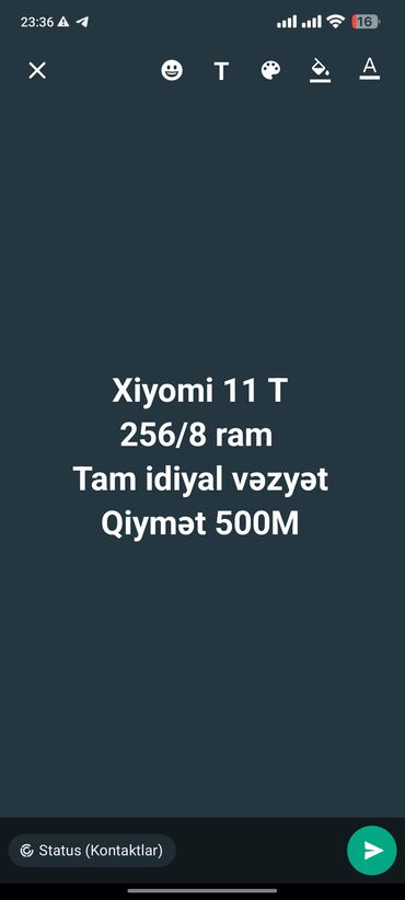 xiaomi 11t qiyməti: Xiaomi 11T, 256 GB, rəng - Ağ, 
 Barmaq izi