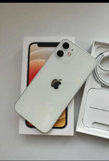 iphone i: IPhone 12, 128 GB, Ağ, Zəmanət, Face ID, Sənədlərlə