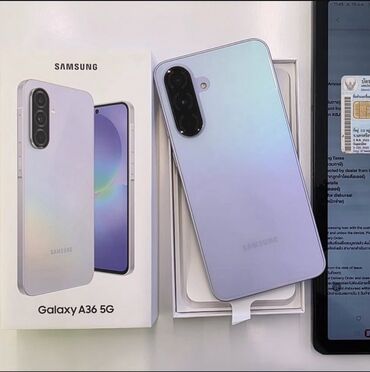 Redmi: Samsung Galaxy A36, 128 GB, rəng - Bənövşəyi, Sensor