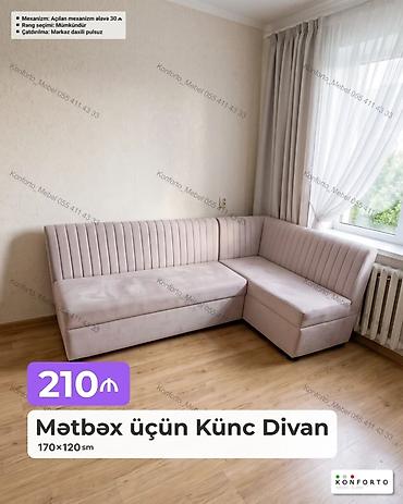 Ev və bağ: Künc divan, Mətbəx üçün, Parça, Açılan — 1