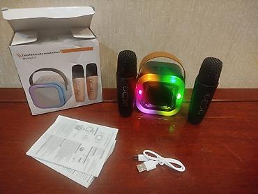 karaoke sistemi: Rəngli Karaoke Səs Sistemi – Model: K12 2 ədəd mikrofon 1 əd — 1