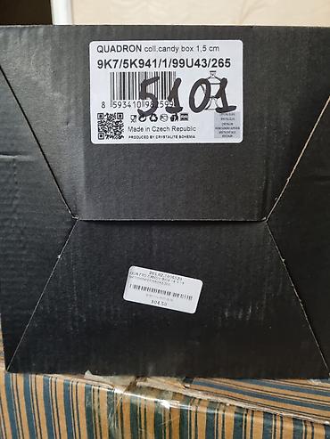lanch box: Kristalite Bohemia “QUADRON” kolleksiyası – şirniyyat qabı (candy — 3