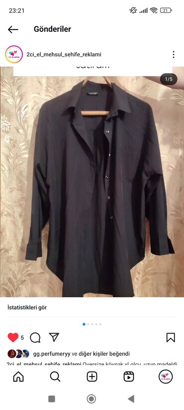 Köynək və bluzalar: Xl.olcu oversize modeldi 50.olcuye qeder rahatliqla olur uzun madeldi lalafo.az -da Köynək və bluzalar: Xl.olcu oversize modeldi 50.olcuye qeder rahatliqla olur uzun madeldi