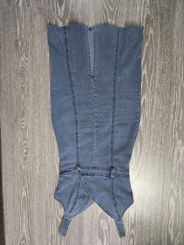 чёрные джинсы: Повседневное платье, Лето, Джинс, Сарафан, S (EU 36), M (EU 38)