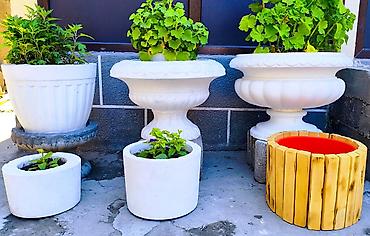 белить дом: Стильные и прочные бетонные вазоны для дома и улицы 🌿 Высота — 40/41 — 2