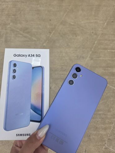 Samsung Galaxy A34 5G, 128 GB, rəng - Bənövşəyi, İki sim kartlı