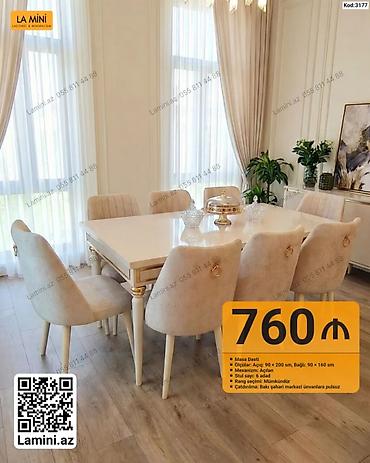 Masa Dəsti – La Mini - Ölçülər: Açıq 90×200 sm, Bağlı 90×160 sm -