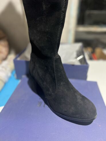 осенний обувь: Сапоги, 38, цвет - Черный