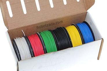 Elektrik kabelləri: Montaj Kabeli Paketi – 22 AWG, 6x15 m, Çox Damarlı Elektronika — 2