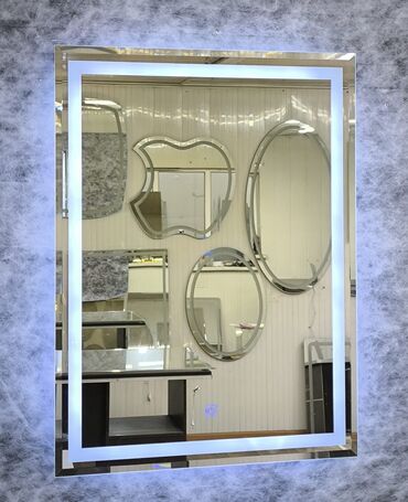 зеркало с подсветкой для макияжа: Модель СТФ 1268 Размер. 100×80. 80×60. 70×60 Цена(сом). 7500
