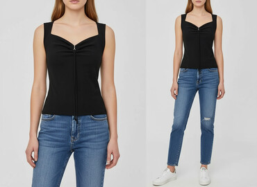 bluzki bez ramiączek allegro: Women`s top, size S