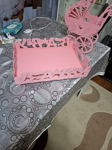lazer yazı: Məhsul: Dekorativ “BABY” temalı dəst - Rəng: açıq çəhrayı - Material — 1