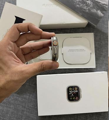 apple watch ultra 1: Apple Watch Ultra (49 mm) – Titan korpus, Ocean Band üslubunda qara — 2