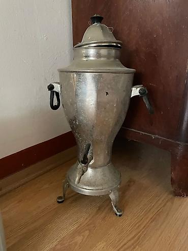 samovar luləyi: Alüminium samovar - Klassik dizaynlı, metal gövdəli samovar - Üst — 1