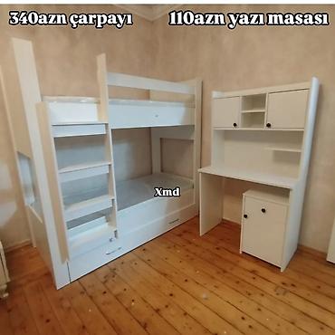 yumurta gence: Uşaq otağı üçün ağ rəngdə mebel dəsti: - İki mərtəbəli çarpayı – — 1