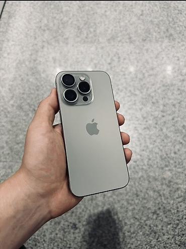 аудио: IPhone 15 Pro, Б/у, 256 ГБ, Серебристый, Чехол, 90 % — 1