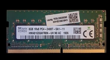 Operativ yaddaş (RAM): Operativ yaddaş (RAM) Hynix, 8 GB, 2400 Mhz, DDR4, Noutbuk üçün, Yeni