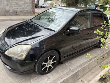 Honda: Черный хэтчбек Honda Civic,1,7 обем каропка привозной тяга пушка