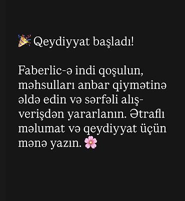 Faberlice qosul . hediyye .qazan…………………………………… lalafo.az -da Faberlice qosul . hediyye .qazan……………………………………