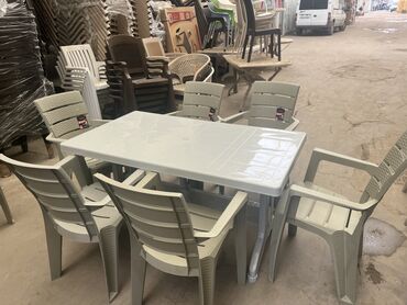 piknik masasi: Yeni, Dördbucaq masa, 6 stul, Açılan, Stullar ilə, Həsir toxunuşlu, Türkiyə