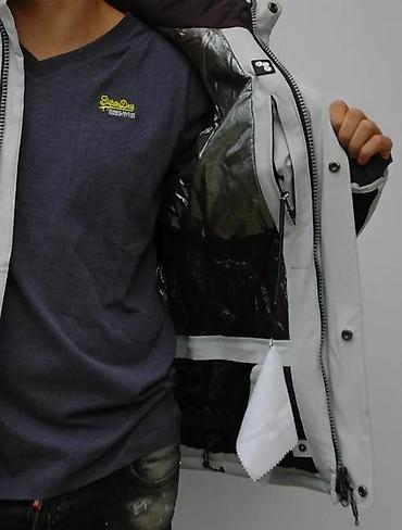 Zimske jakne: Muška zimska jakna sa kapuljačom - Boja: svetlosiva sa crnim — 11