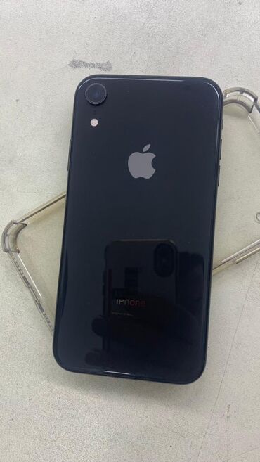 aйфон xr: IPhone Xr, Б/у, 64 ГБ, Jet Black, Защитное стекло, Чехол