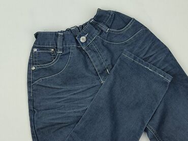stradivarius bluza z kapturem: Spodnie jeansowe, Niebieski Księżyc, 11 lat, 140/146, stan - Idealny