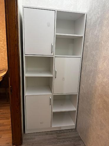 Digər dolablar: Ağ rəngdə çoxfunksiyalı modul şkaf - Ümumi dizayn: 2 sütunlu, 4 — 1