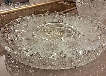 xrustal stekan: Kvars kristal ponç dəsti - Marka: Gold Crystal Orginal Tom. (etiketdə — 4