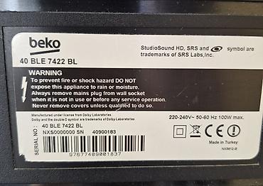 Televizorlar: Beko TV smart 102 ekran Səliqəli tam işlək vəzyyətdədir.Heç bir — 3