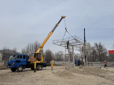 Услуги манипулятора: Кран услуга Стрела 21 метр Контейнер вагон бухта кирпич кум шагыл — 4