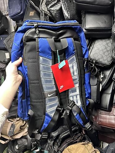 nike tech flece: Рюкзак спортивный Nike, синий с фирменным принтом. Особенности: - — 2