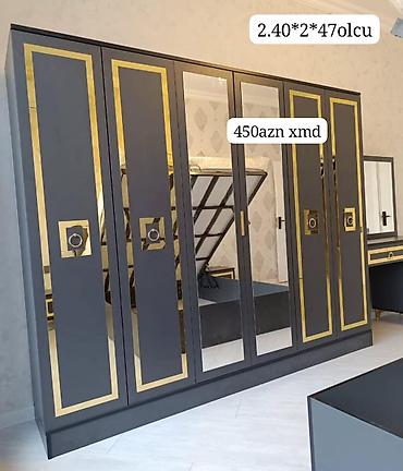 Ev üçün mebel: Qarderob şkafı – ölçü: 2.40 m (eni) × 2 m (hündürlük) × 47 sm — 1