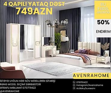 4 qapılı yataq dəsti – müasir və zərif dizayn Dəst tərkibi: - 4 at lalafo.az 4 qapılı yataq dəsti – müasir və zərif dizayn Dəst tərkibi: - 4