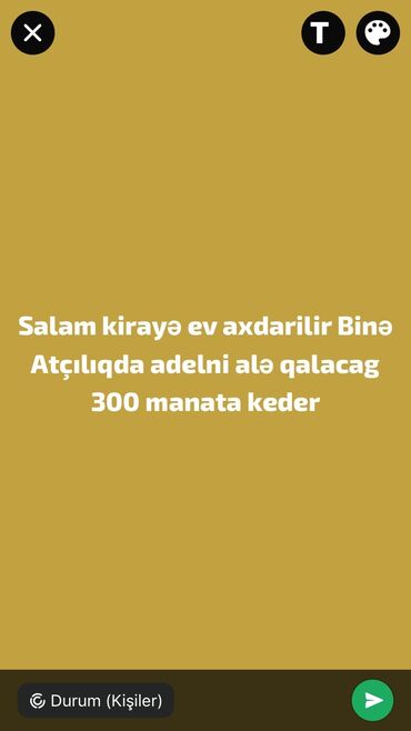 pasolkada kiraye evler: 60 kv. m, 1 otaqlı