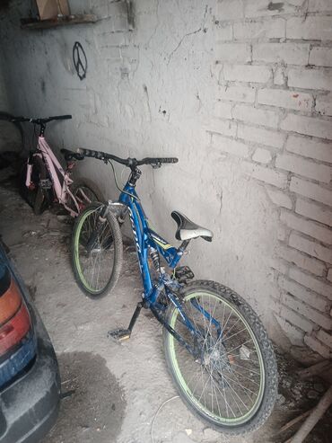 мото покрышки: Горный велосипед 24" - Рама: стальная, двухподвес (передний и задний