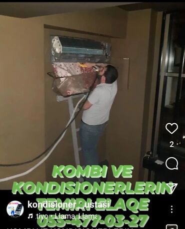 kondisioner yerden: Kondisioner 100-dən çox kv. m, Split sistem, Kredit yoxdur