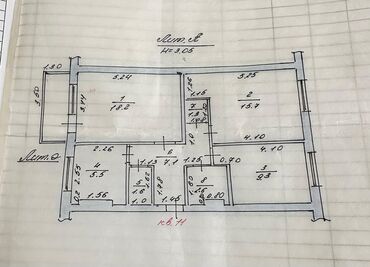 дом 105: 3 комнаты, 77 м², 105 серия, 1 этаж, Требуется ремонт